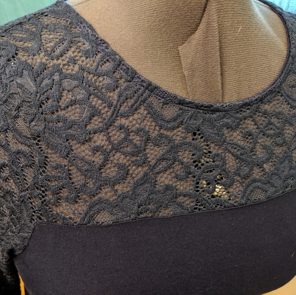 Hello Miz Maternity Dress w Lace Detail